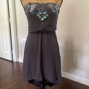 Grey high low dress